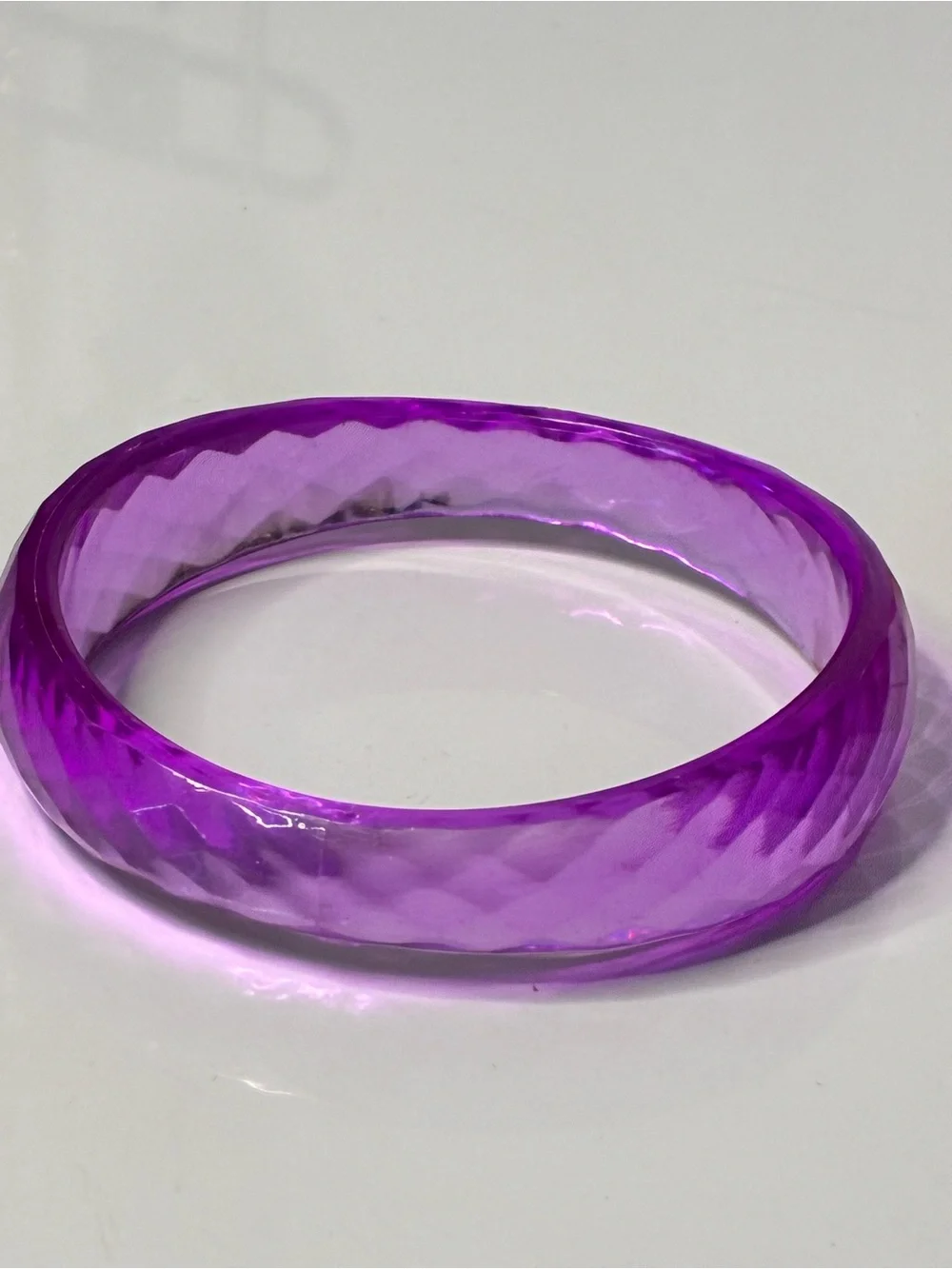 Source Unknown Colorful Resin Bangle Set - Purple, Teal, Green, Amber